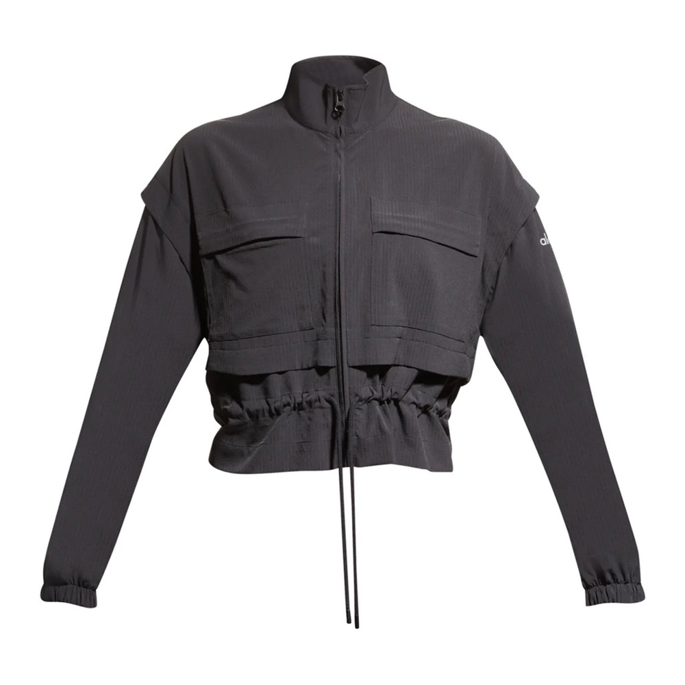 NWT ALO YOGA READY SET JET JACKET BLACK SIZE SMALL 4-6